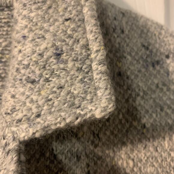 Amina Rubinacci Women's Wool Cashmere Sweater Blazer Size 38 0 2 Gray Flaws Cozy - Picture 4 of 9